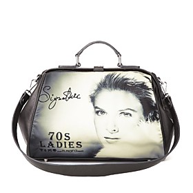 TS 70s Ladies Snap Closure Tote (More Colors)(33cm 10.5cm 23cm)