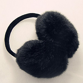 TS Adjustable Faux Fur Black Ear Muffs