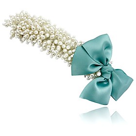 TS Pearl Strand Ribbon Hair Clip