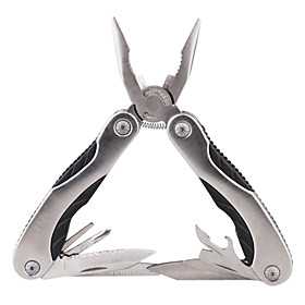 Stainless Steel Multi-Function Pocket Foldable Pliers Toolkit - Silver