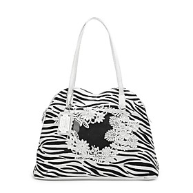TS Zebra Print Flower Embroidery Tote Bag(40cm 30cm 14cm) TS Zebra Print Flower Embroidery Tote Bag(40cm 30cm 14cm)