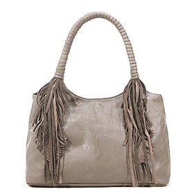 TS Tassel and Leaf Tote Bag (More Colors)(34cm 26cm 11cm)