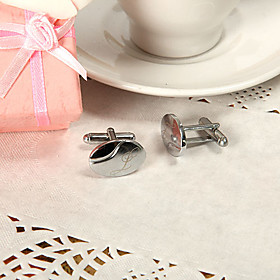 Personalize Elegant Oval Cufflinks