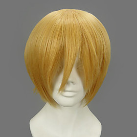 Anime: Hetalia Category: Cosplay Wigs Fiber: Heat Resistant Fiber Wig Type: Short Wig Length (cm): 32 Color: Golden Net Weight (kg): 0.18 Hetalia Switzerland Cosplay Wig