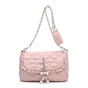 TS Pearl Quilted Shoulder Bag(34cm 22cm 7cm) TS Pearl Quilted Shoulder Bag(34cm 22cm 7cm)