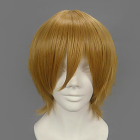 Anime: Hetalia Category: Cosplay Wigs Fiber: Heat Resistant Fiber Wig Type: Short Wig Length (cm): 32 Color: Golden Net Weight (kg): 0.16 Hetalia America Cosplay Wig