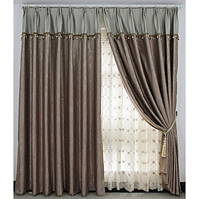 Casual Embossed Blackout Curtains (Pair)