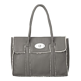 TS Plush Fleece Lined Square Tote Bag (More Colors)(37cm 29cm 14cm)