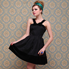 TS Vintage Wide Velvet Strap Jersey Dress