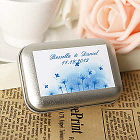 Personalized Favor Tin - Dandelion and Firefly (Set of 12)