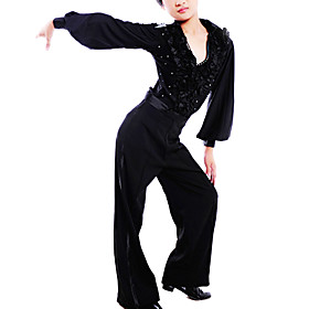 Children's Spandex With Ruffles Latin Dance Performance Dress