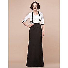 Sheath/Column Floor-length Satin Mother Of The Bride Dress With Straps