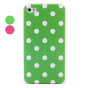 Round Dots Pattern Plastic Case for iPhone 4 (Assorted Colors)