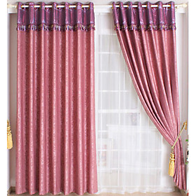 Moire Embossed Casual Blackout Curtains (Pair)