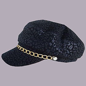 Fashion Silver Printing Leather Cap (S:55CM,M:57CM,L59CM)