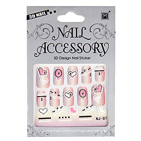 6 In 1 3D Flower Nail Sticker