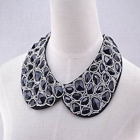 Women's Handmade Rainbow Gemstone Collar Necklace