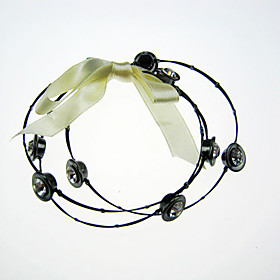 Black Jewel with Ribbon Bracelet Black Jewel with Ribbon Bracelet