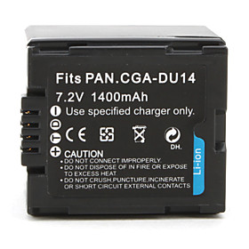 Digital Camcorder Battery for Panasonic NV-GS10 (7.2V, 1400mAh)