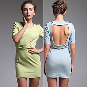 ts offenen Rücken elastische Kleid (weitere Farben) ts offenen Rücken elastische Kleid (weitere Farben)