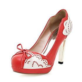 Leatherette Stiletto Pumps With Lace Print For Party/Evening (More Colors)