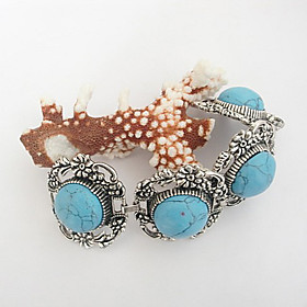 Turquoise Inlaid Stone Bracelet