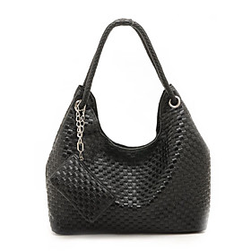 Fashion Women's Braided PU Handbag With Coin Purse