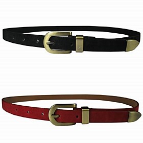 Alloy Head Solid Wide Belt (More Colors)