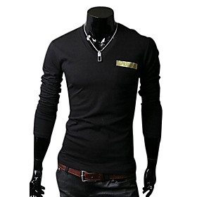 Man's Fashion T-Shirt V-neck line Affixed cloth bag Man's Fashion T-Shirt V-neck line Affixed cloth bag