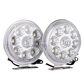 Car Daytime Running Light (2 PCS, 9 LED, White Light, Waterproof)