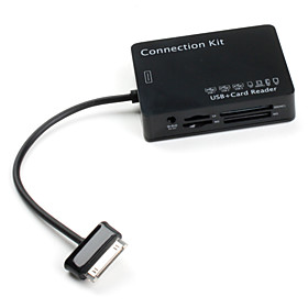 3-Port USB Hub Card Reader Connection Kit for Samsung Galaxy Tab P7300, P7310, P7500 and P7510 (Blac