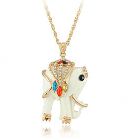 Colorful Elephant Pendent Necklace