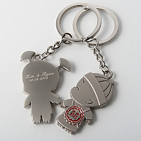 Personalized Key Ring Wedding Favor – Asian Wedding (Set of 4 Pairs)