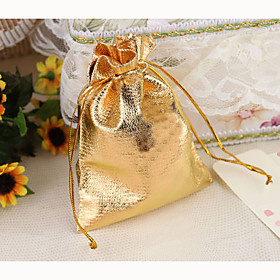 Metallic Drawstring Wedding Favor Bag - Set of 12 (More Colors)
