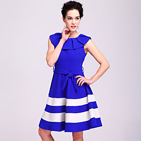 TS Crimp Collar Striped Dress (More Colors) TS Crimp Collar Striped Dress (More Colors)