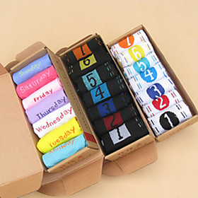 Cute Men Women Seven Days Sports Cotton Ankle Socks(More Colors)