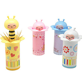 Cute Cartoon Automatic Toothpick Bottle