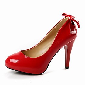 Patent Leather Stiletto Pumps With Bow For Party/Evening/Office (More Colors)