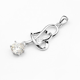 Sterling Silver Pendant Double Heart