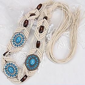 Bohemian Turquoise Bead Statement Belt