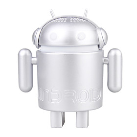 USB Android Robot Speakers Laptop Tablet PC MID (Silver)