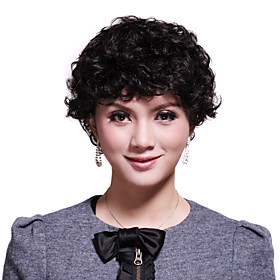 Capless Short 100% Human Hair Elegant Hair Wig