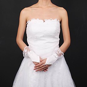 Satin And Lace Bridal Gloves