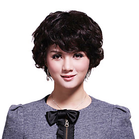 Capless Short 100% Human Hair Elegant Hair Wig