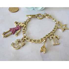 Alphabet Girl Charm Bracelet Alphabet Girl Charm Bracelet
