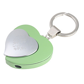 Heart Shaped Gas Lighter with Key Ring (Green)