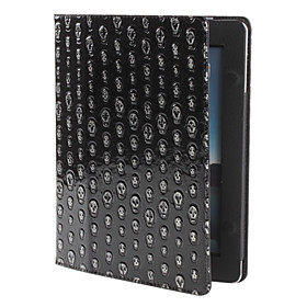 Protective Skull PU Leather Case and Stand for iPad (Black)