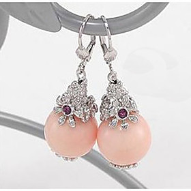 Pink Gem Crystal Earrings Pink Gem Crystal Earrings