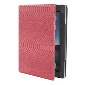 Protective PU Leather Case and Stand for iPad (Red)