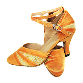 Customized Satin And Sparkling Glitter Latin/Ballroom Dance Shoes (More Colors) (Runs Small)